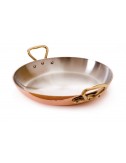 ROUND TINNED COPPER DISH -...