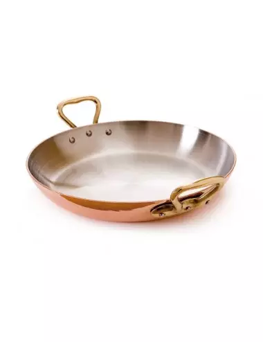 ROUND TINNED COPPER DISH -...