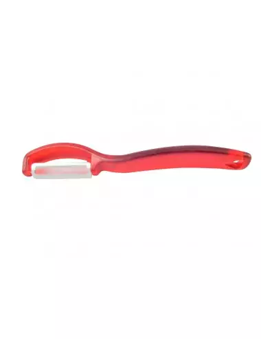 PEELER WITH MOBILE BLADE - RED HANDLE
