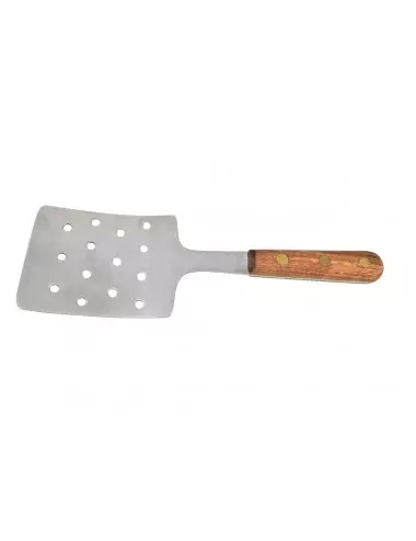 STAINLESS STEEL SLOTTED SPATULA - ROSEWOOD HANDLE