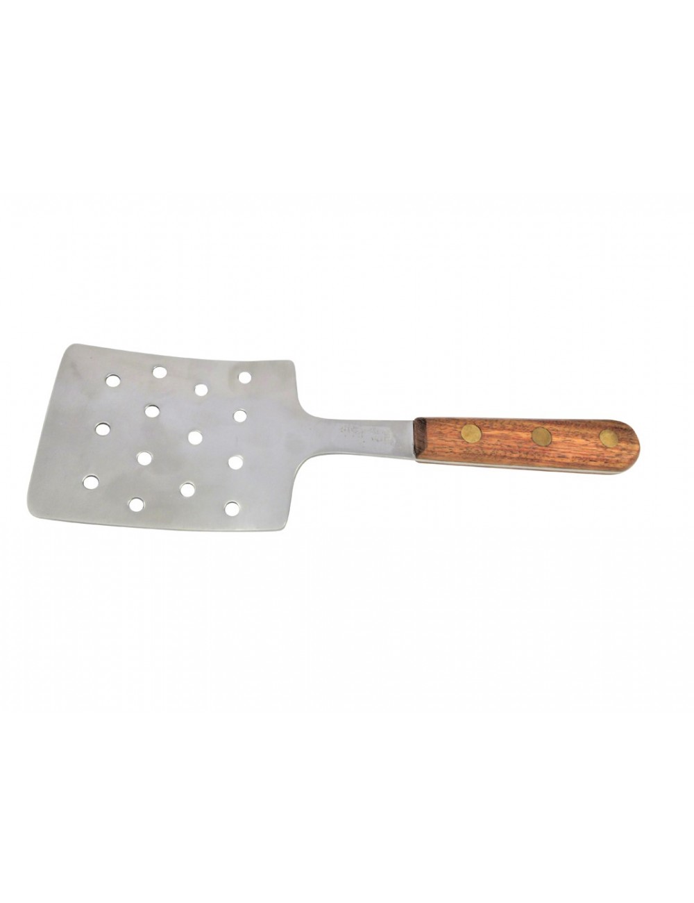 STAINLESS STEEL SLOTTED SPATULA - ROSEWOOD HANDLE