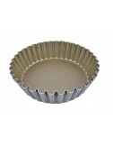 ROUND FLUTED LOOSE BASE MOULD - NON-STICK COATING - REMOVABLE BASE