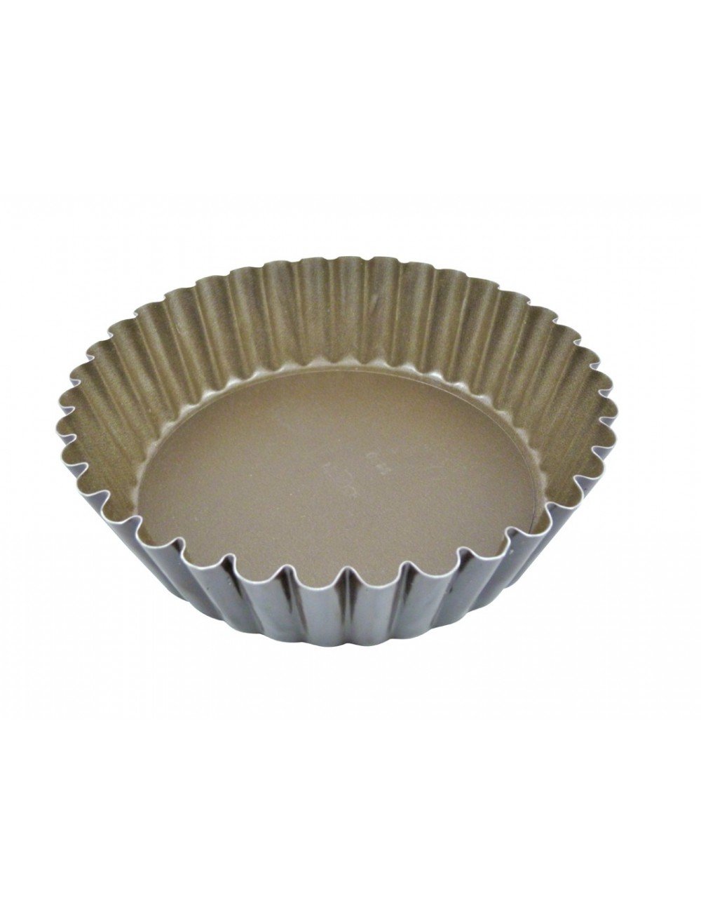 ROUND FLUTED LOOSE BASE MOULD - NON-STICK COATING - REMOVABLE BASE