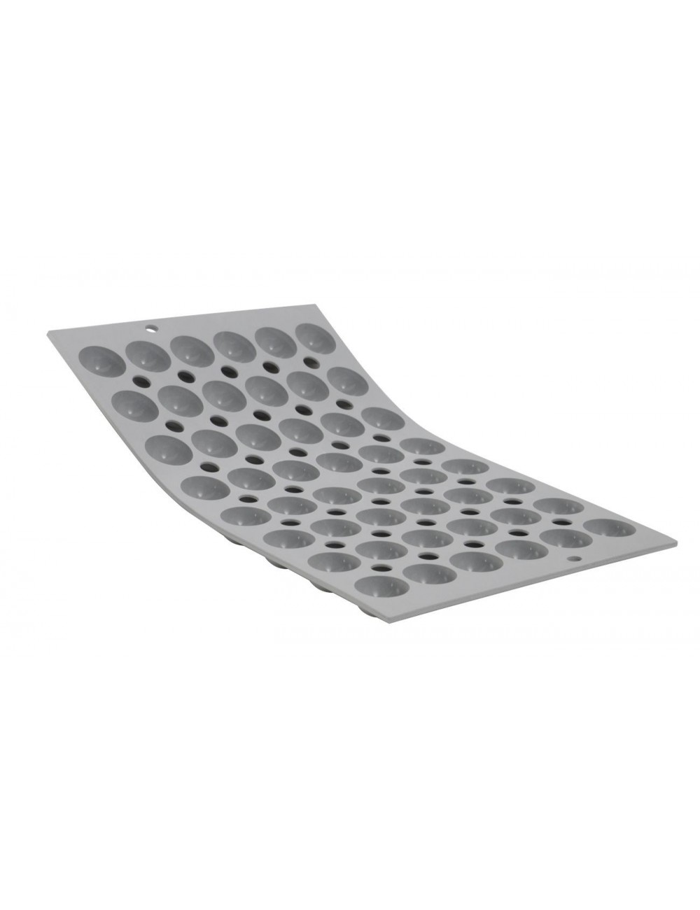 PLAQUE 1/3 ELASTOMOULE - 48 MINI-DEMI-SPHERES PLAQUE 1/3 ELASTOMOULE - 48 MINI-DEMI-SPHERES