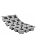 PLAQUE 1/3 ELASTOMOULE - 15 CUBES