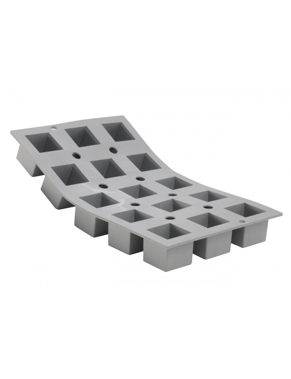 PLAQUE 1/3 ELASTOMOULE - 15 CUBES