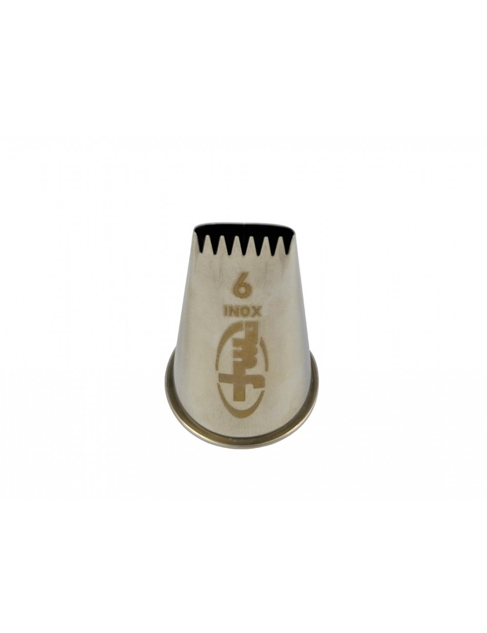 LOG NOZZLE WITH TEETH - STAINLESS STEEL