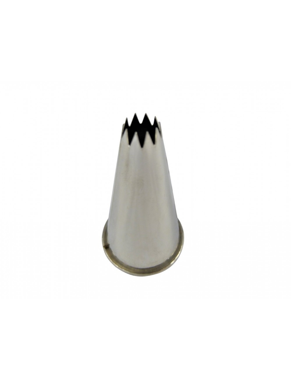 PETIT FOUR NOZZLE WITH TEETH - STAINLESS STEEL