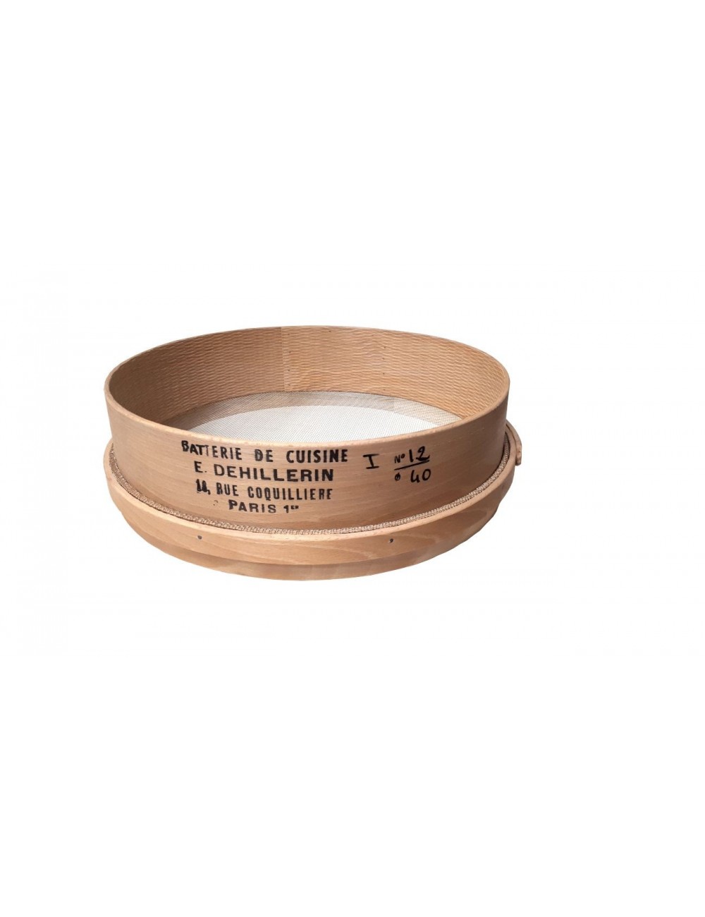 WOODEN STRAINER - IRON MESH - DIAMETER 40