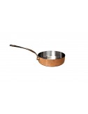 SAUTE PAN IN COPPER & STAINLESS STEEL - TABLE SERVICE - BRONZE HANDLE