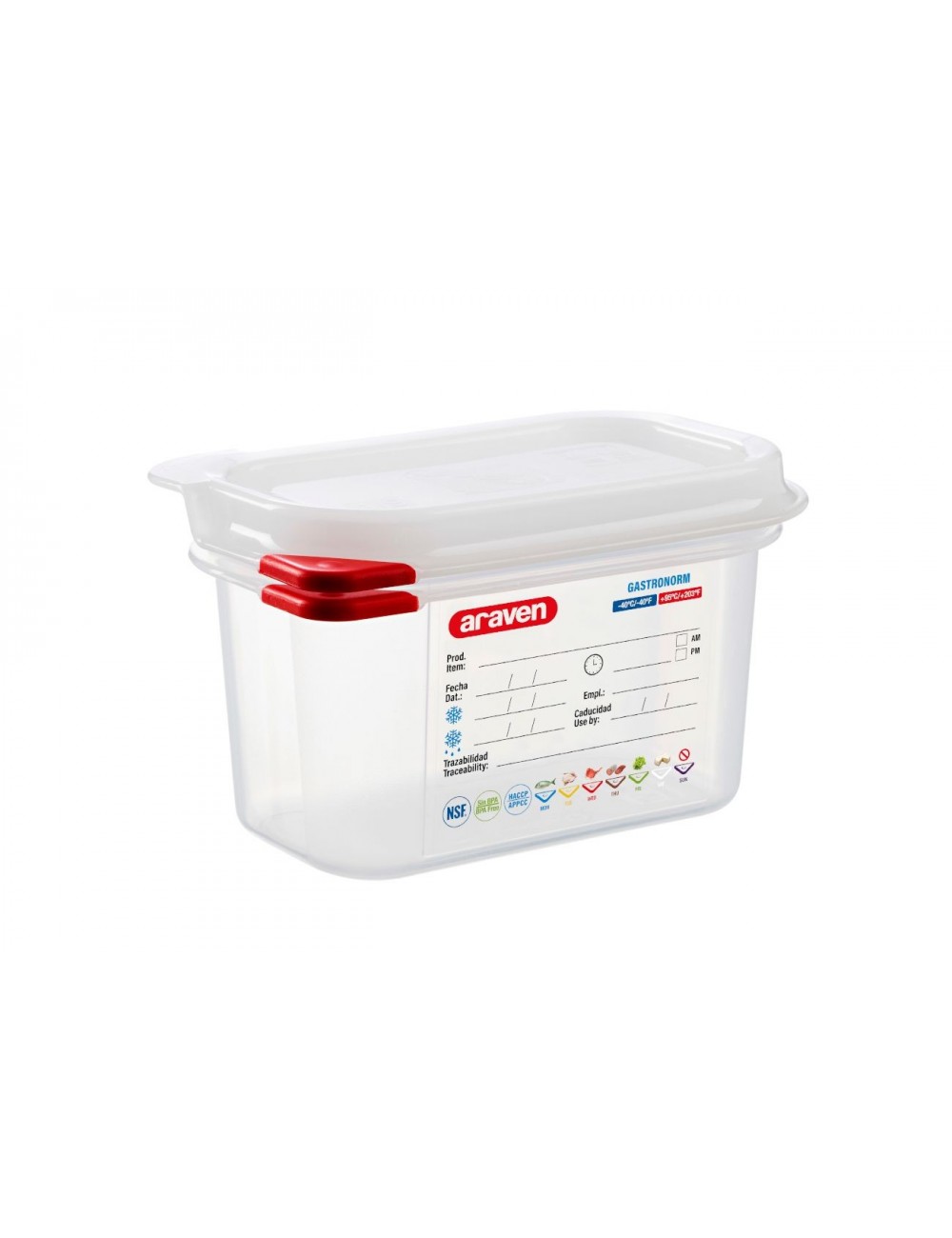 AIRTIGHT CONTAINER - GN 1/9 - Height 100 mm