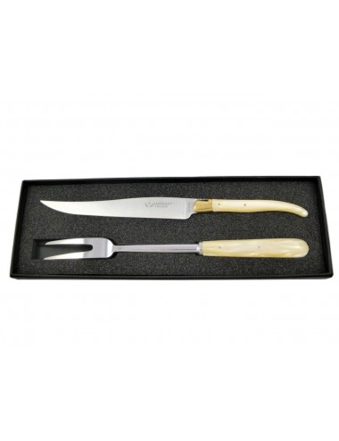 CARVING SET - LAGUIOLE - CHAMPAGNE MADREPERLA