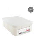 WHITE RECTANGULAR CONTAINER WITHOUT LID - 25 L