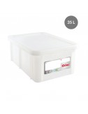 WHITE RECTANGULAR CONTAINER WITHOUT LID - 35 L