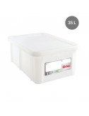 BAC RECTANGULAIRE BLANC SANS COUVERCLE - 35 L