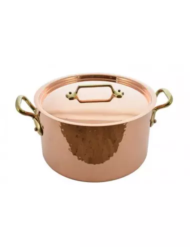 STEWPOT COPPER LINED TIN WITH LID