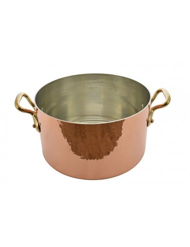 STEWPOT COPPER LINED TIN WITH LID