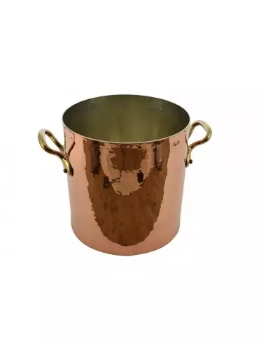 STOCK POT WITH LID IN COPPER TIN