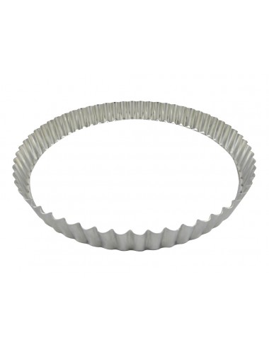 ROUND FLUTED TART MOULD - LOOSE BOTTOM - TIN