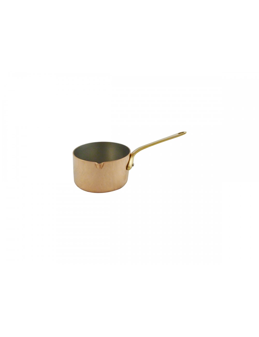 CUPRINOX SMALL SAUCEPAN WITH SPOUT - BRONZE HANDLE