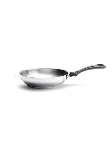 POELE RONDE Ø24 CM - INOX TWISTY - SANS QUEUE