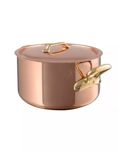 STEWPOT WITH LID IN COPPER S/STEEL M200