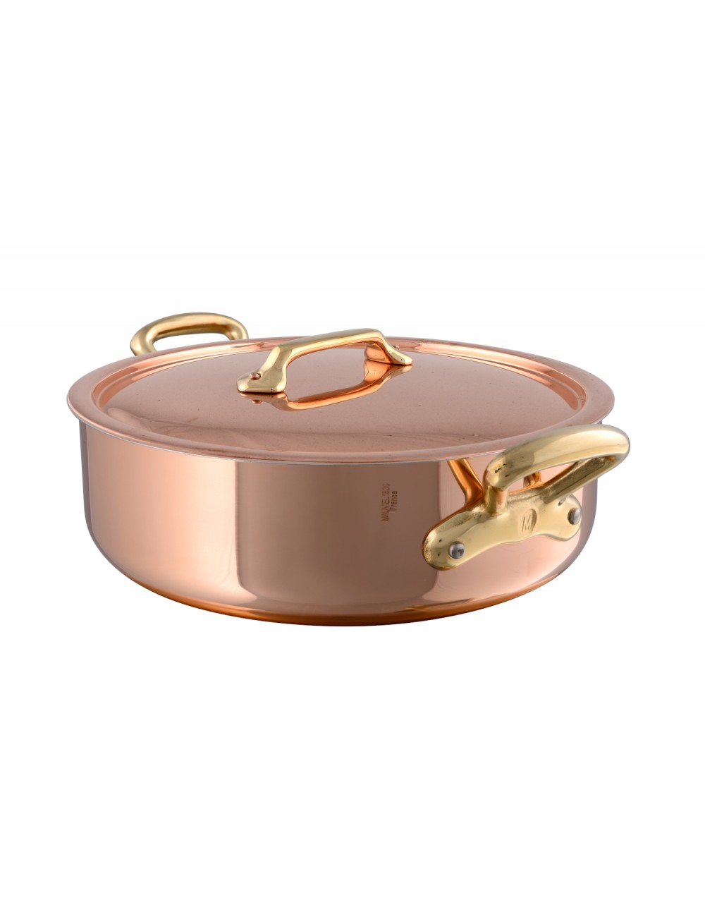 SAUTE PAN IN COPPER S/STEEL M200 WITH LID
