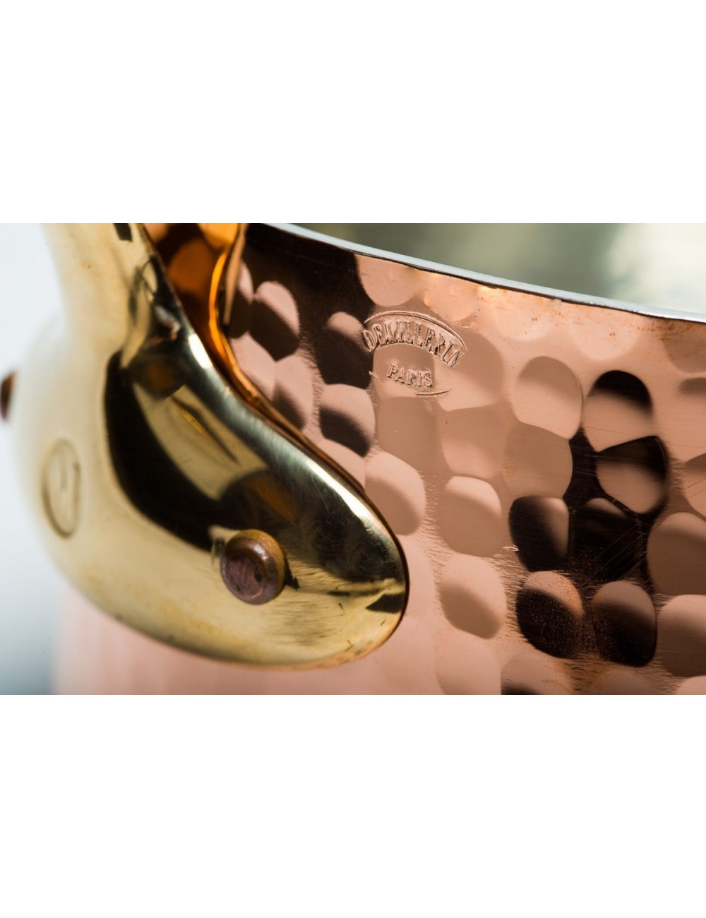 SAUCEPAN IN COPPER TIN EXTRA THICK WITH BRONZE HDLCOOKING UTENSIL Choix diamètre (cm) 12