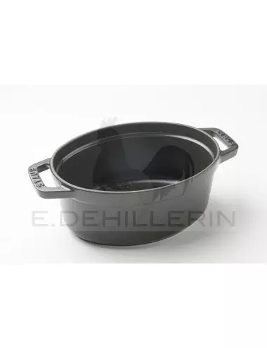 OVAL COCOTTE IN CAST IRON BLACK-STAUB-COOKING UTENSIL Choix longueur (cm) 17