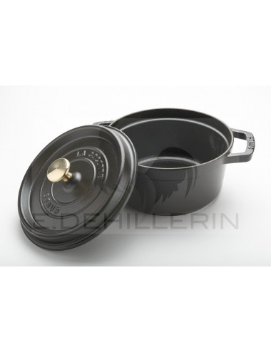 ROUND HOT PLATE IN CAST IRON D20 BLACK - STAUB-COOKING UTENSIL