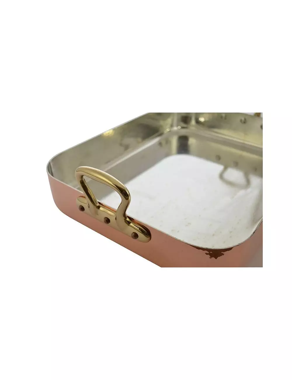 ROASTING PAN WITH FIXED HANDLES IN COPPER TINCOOKING UTENSIL Choix
