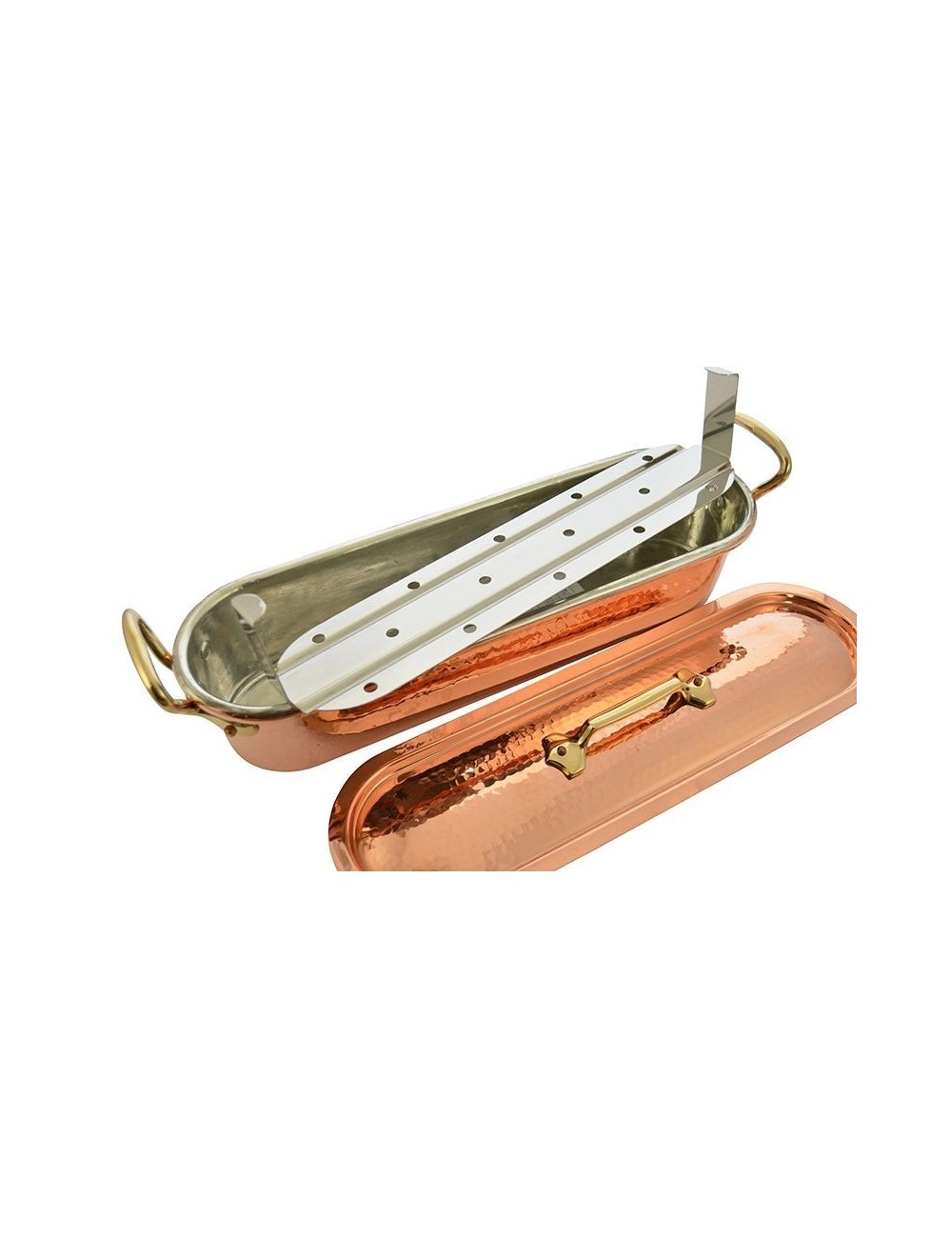 TURBOT KETTLE IN COPPER TIN L50COOKING UTENSIL