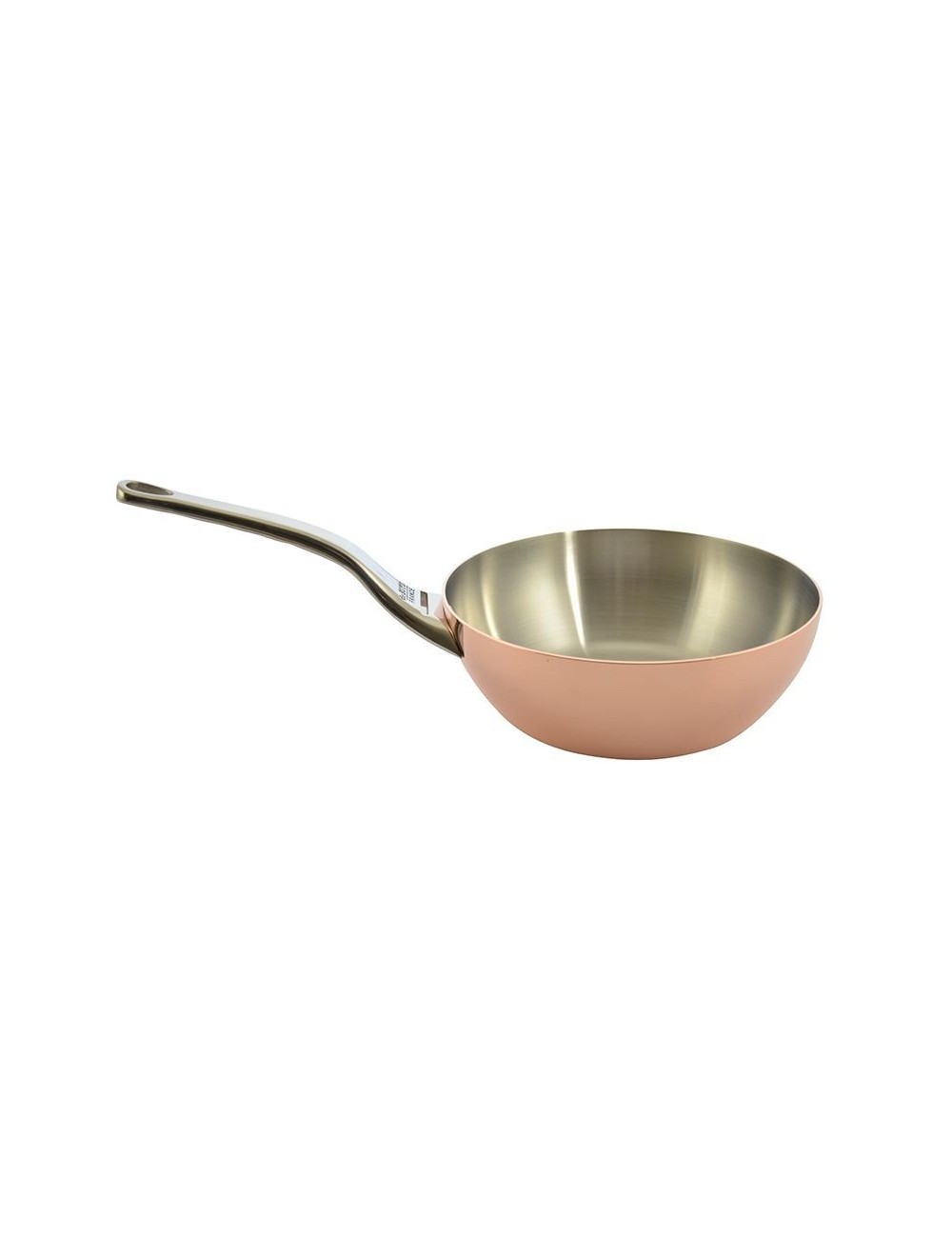 CURVED SAUTE PAN IN COPPER S/STEEL - INDUCTION-COOKING UTENSIL Choix  diamètre (cm) 20