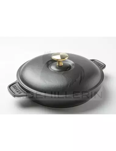 ROUND HOT PLATE IN CAST IRON D20 BLACK - STAUB-COOKING UTENSIL