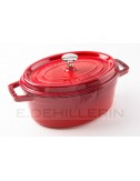 COCOTTE FONTE OVALE ROUGE -...