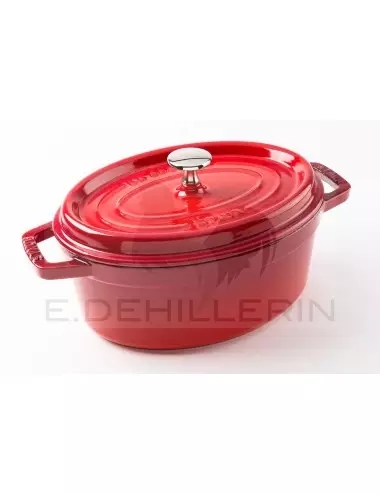 COCOTTE FONTE OVALE ROUGE STAUB - MATERIEL DE CUISSON Choix longueur (cm) 23