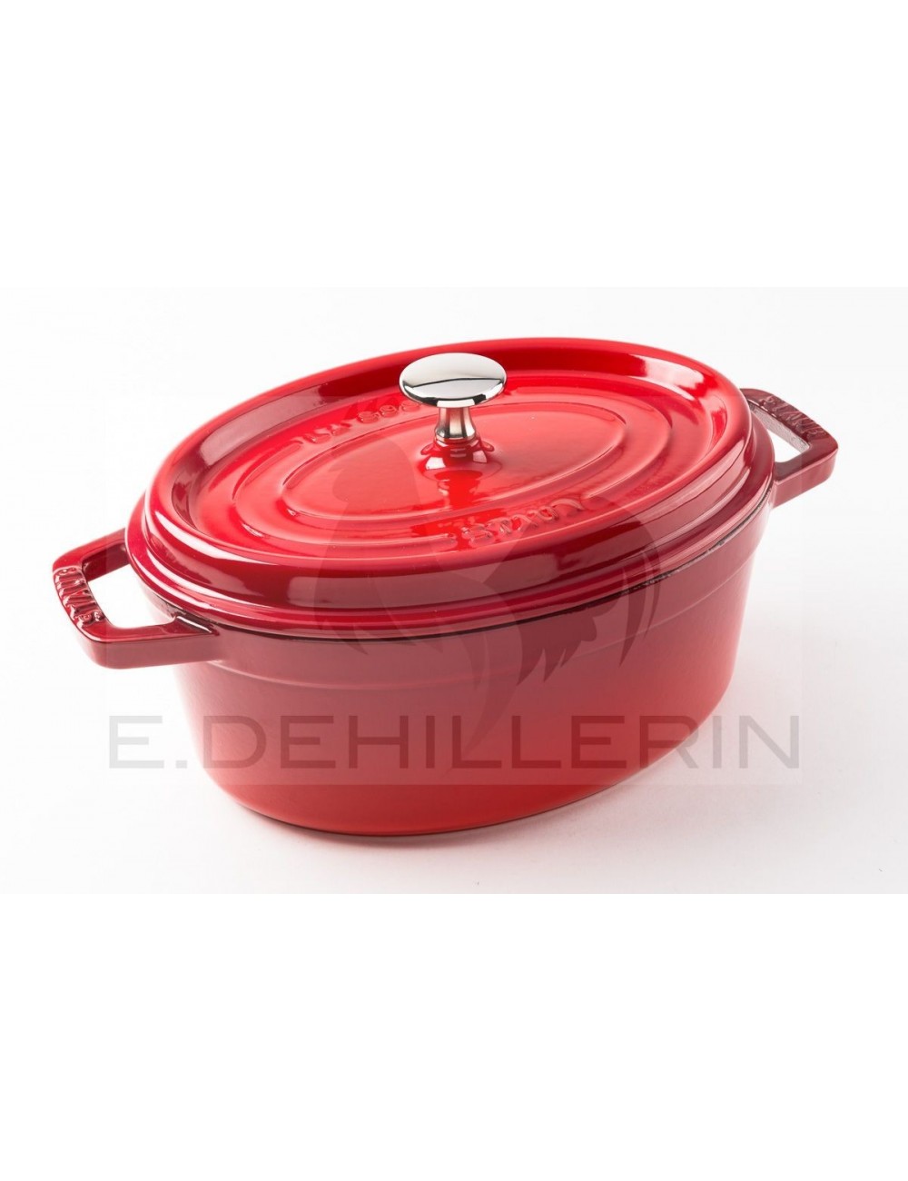 OVAL COCOTTE IN CAST IRON RED-STAUB-COOKING UTENSIL Choix longueur (cm) 23