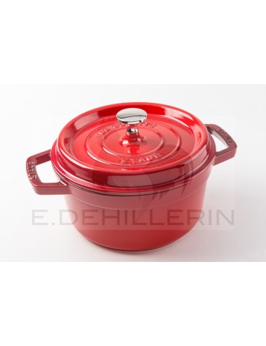 COCOTTE FONTE RONDE ROUGE -...