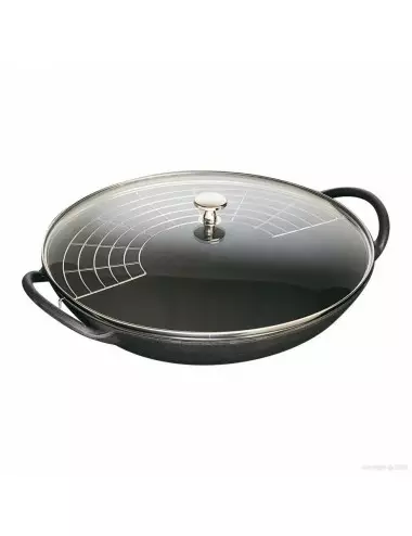 WOK IN CAST IRON WITH LID D37 -COOKING UTENSIL