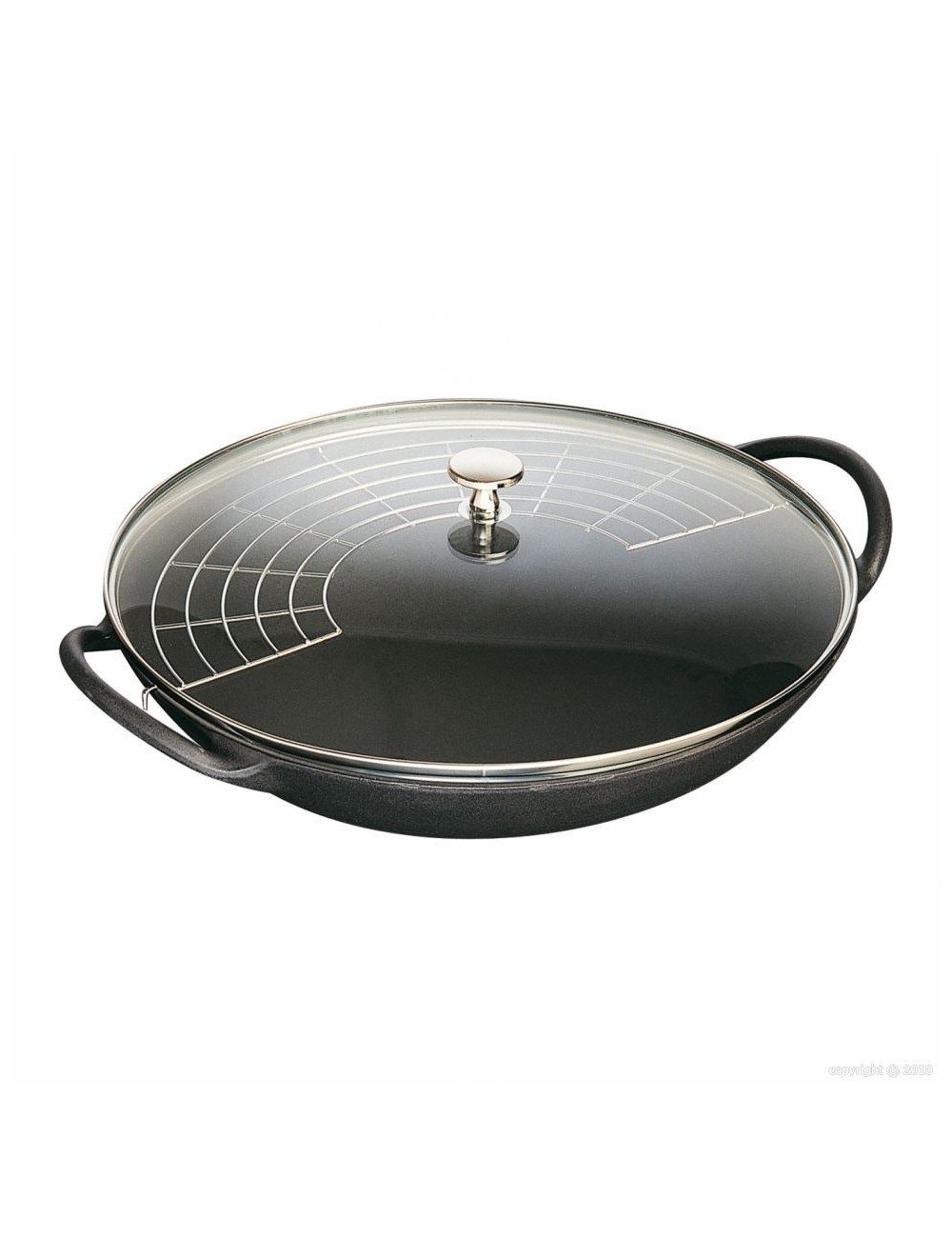 WOK IN CAST IRON WITH LID D37 -COOKING UTENSIL