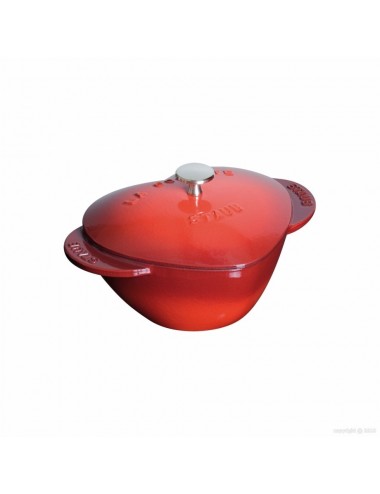 COCOTTE FONTE ROUGE COEUR -...