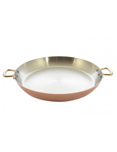 PLAT A PAELLA CUIVRE INOX D35